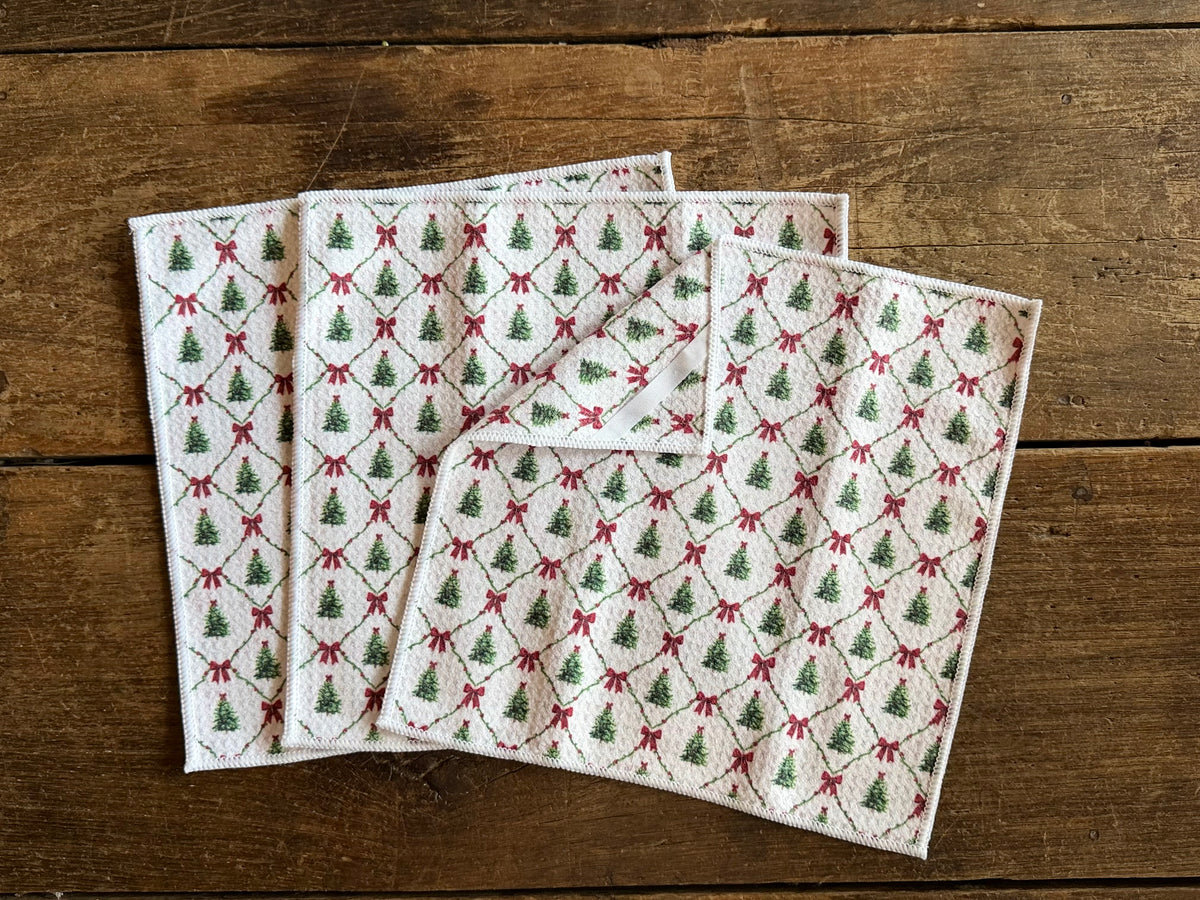 Christmas Traditions - 2 Sided - Set of 3 Dishcloths