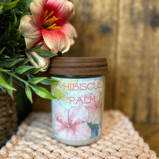 Hibiscus Palm Candle