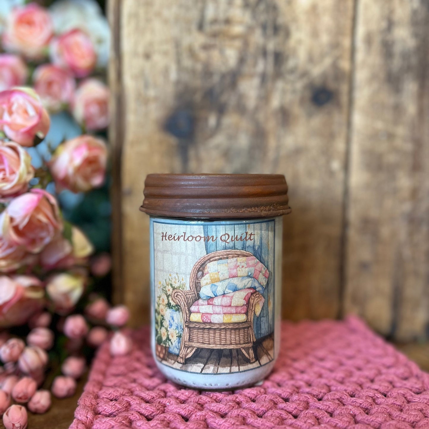 Heirloom Quilt Candle