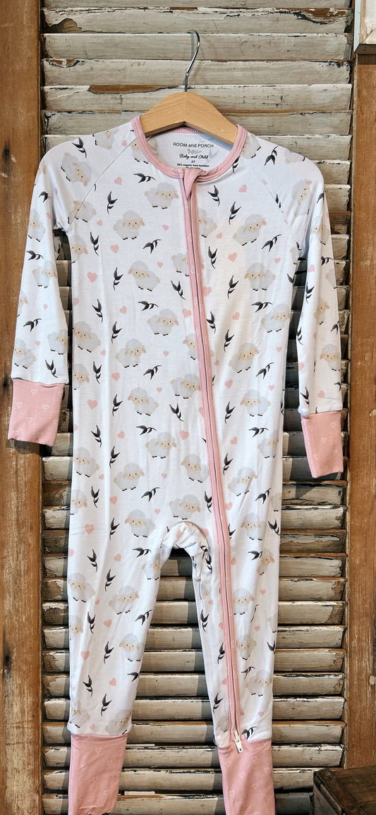 Baby Pink Lamb Zippy