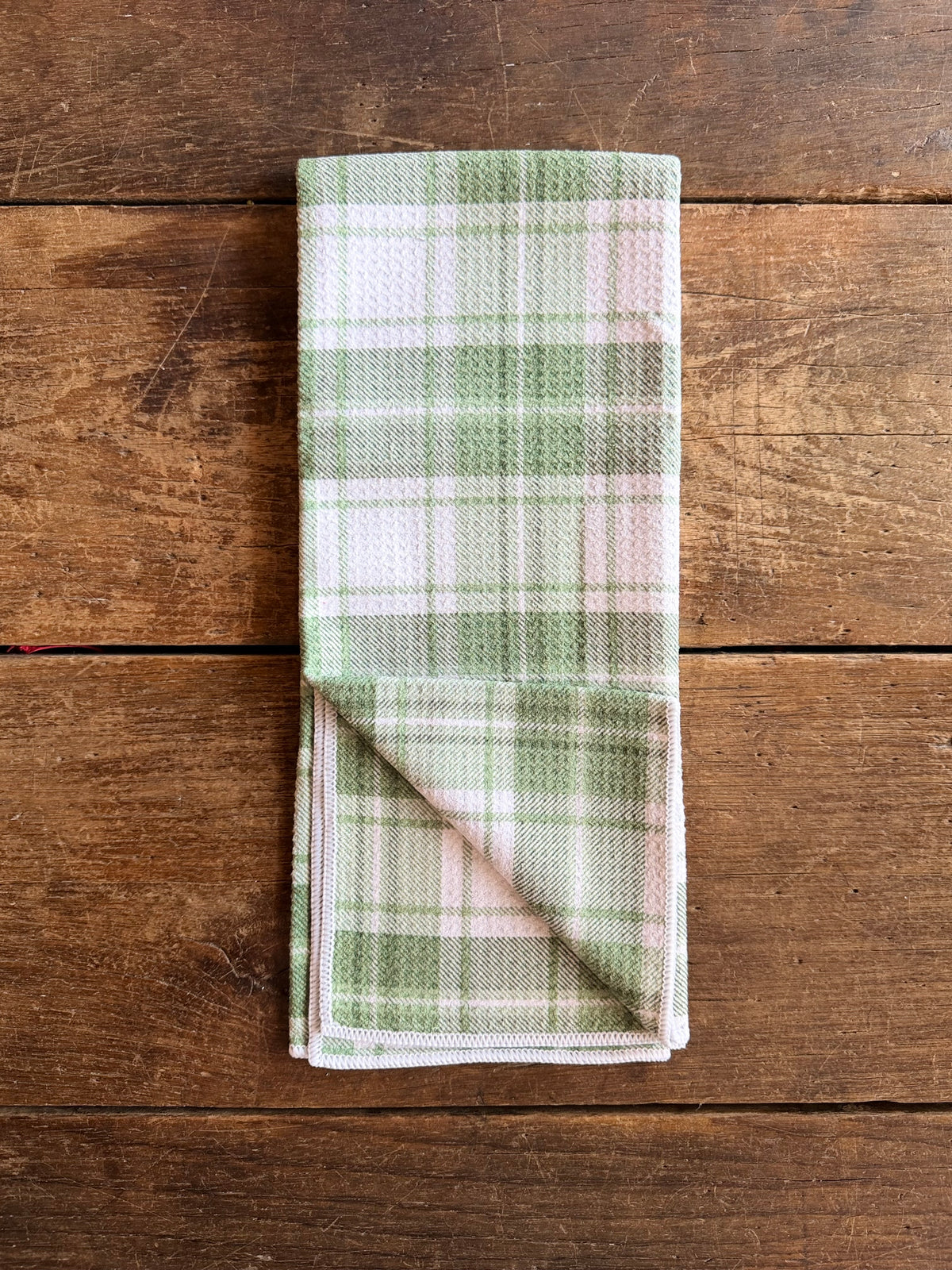 Holiday Green Plaid - Double Sided - Hand Towel