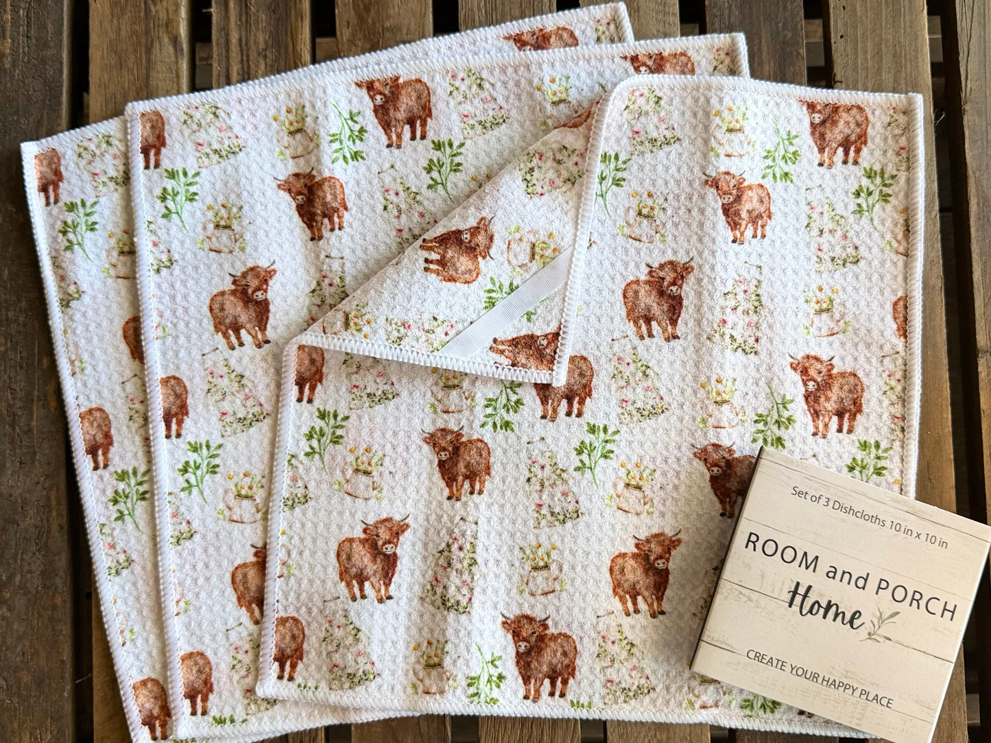 Mable's Farm - 2 sided - Set of 3 Dishcloths