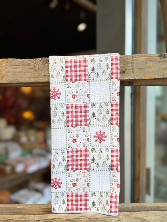 Holiday Patchwork - Double Sided - Hand Towel