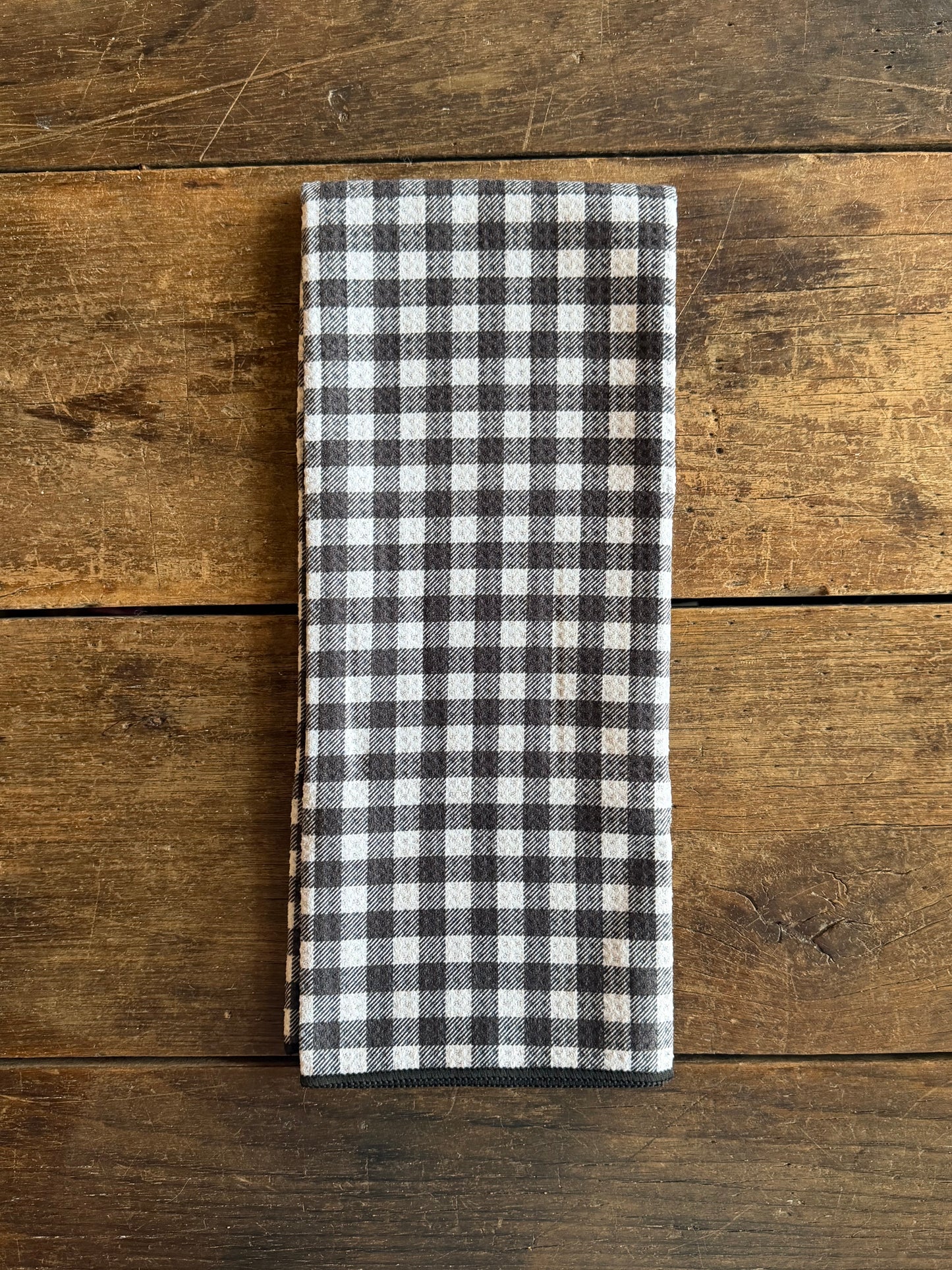 Black Gingham - Double Sided - Hand Towel