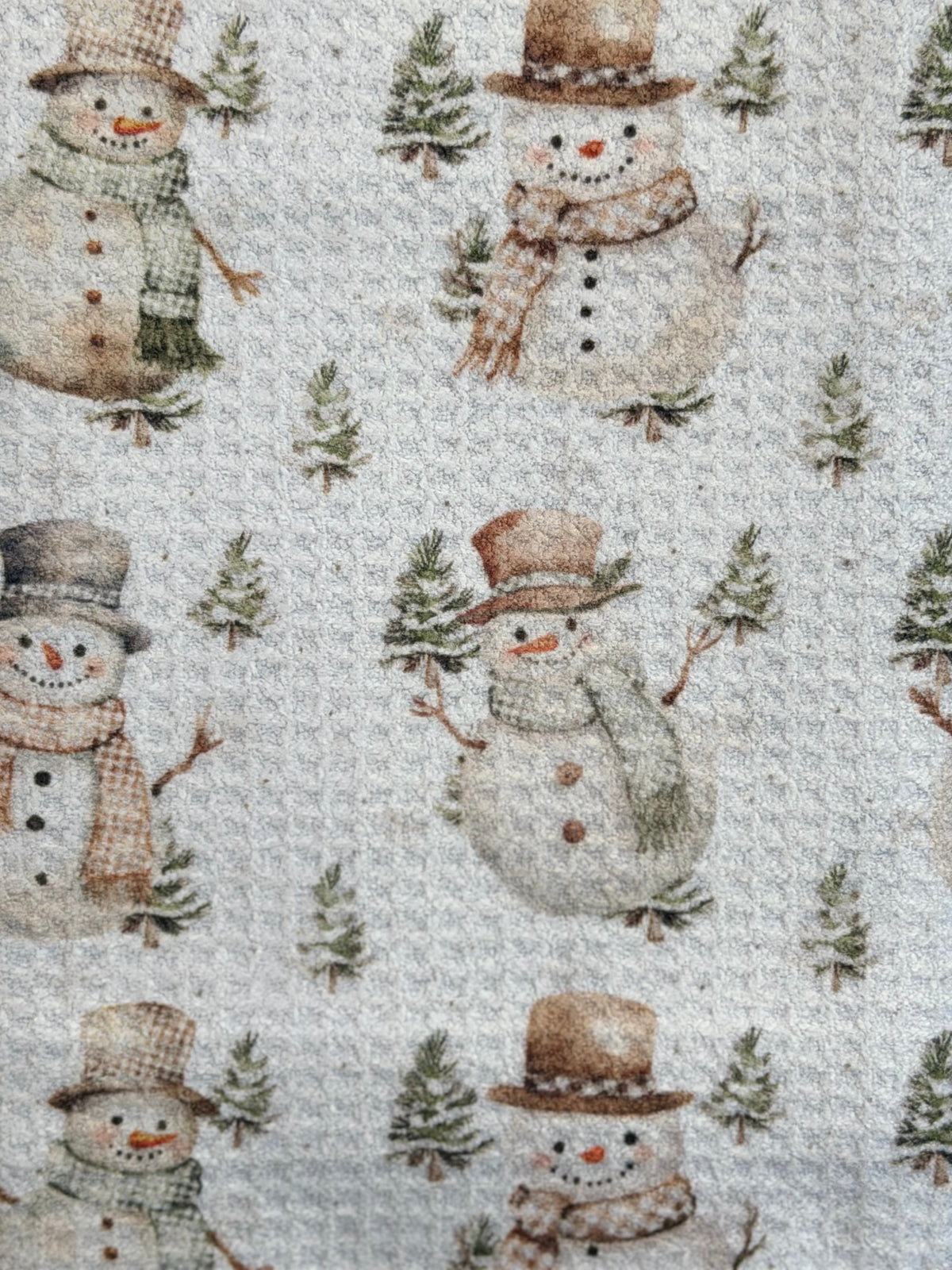 Woodland Snowmen - 2 Sided - Set of 3 Dishcloths