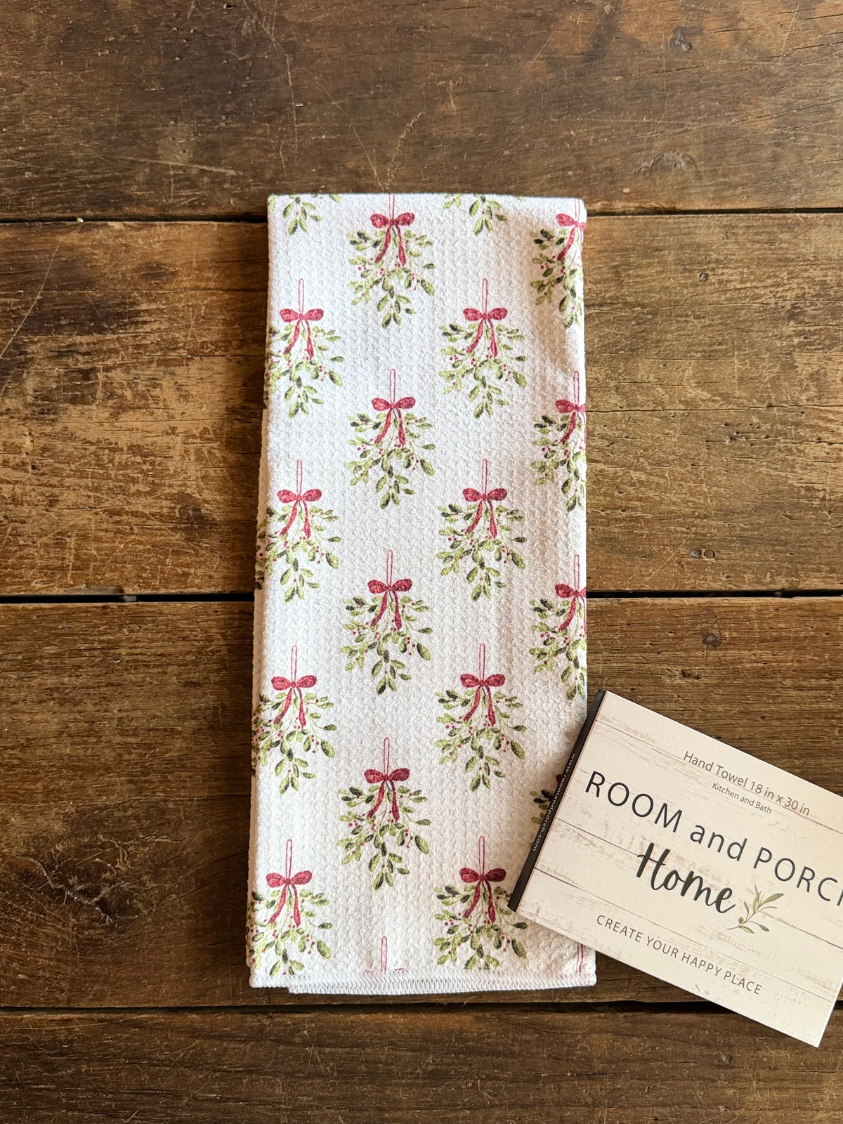 Mistletoe Kisses - Double Sided - Hand Towel