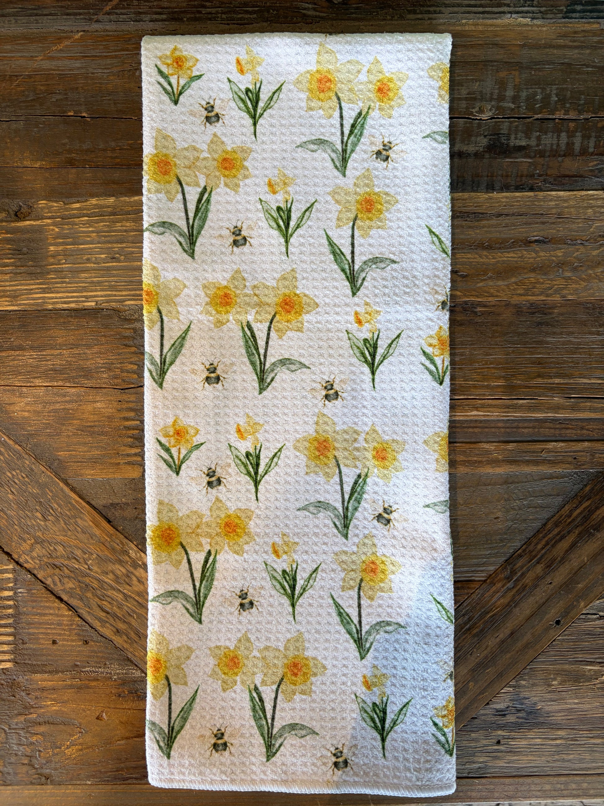Blooming Daffodils - Double Sided - Hand Towel - Room and Porch 