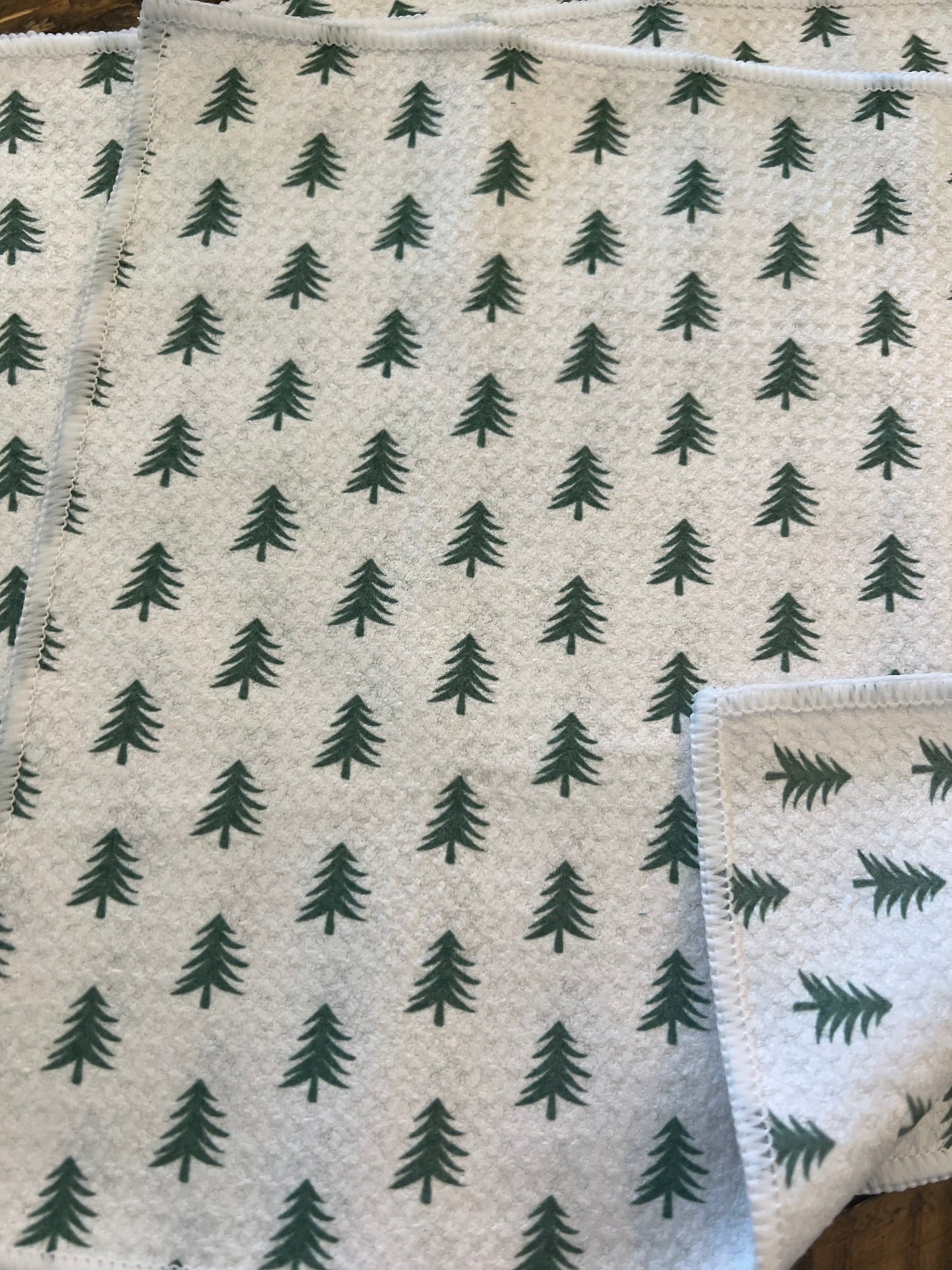 Winter Trees - 2 sided - Set of 3 Dishcloths