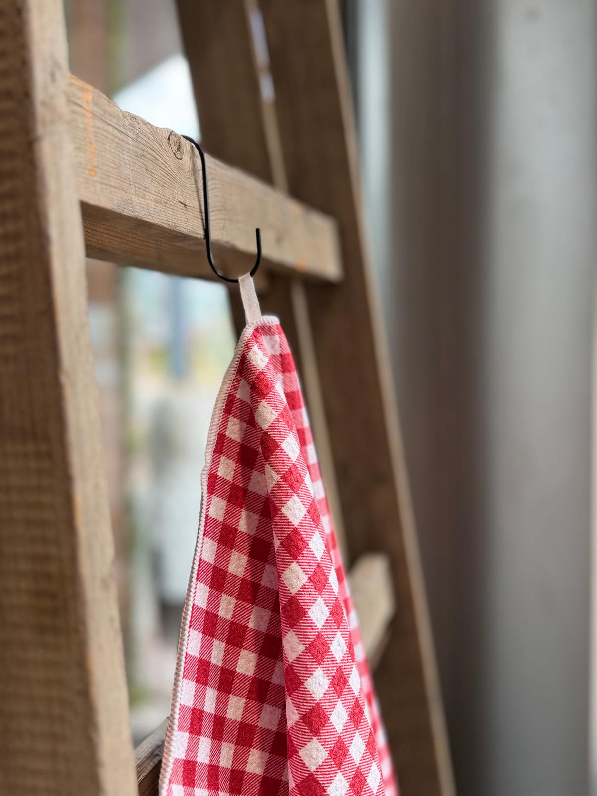 Christmas Red Gingham - Double Sided - Hand Towel - Room and Porch 