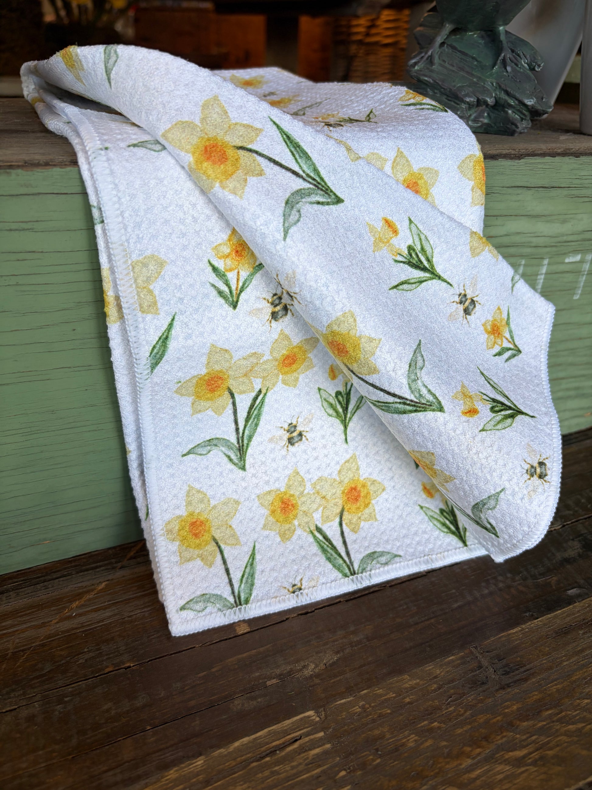 Blooming Daffodils - Double Sided - Hand Towel - Room and Porch 