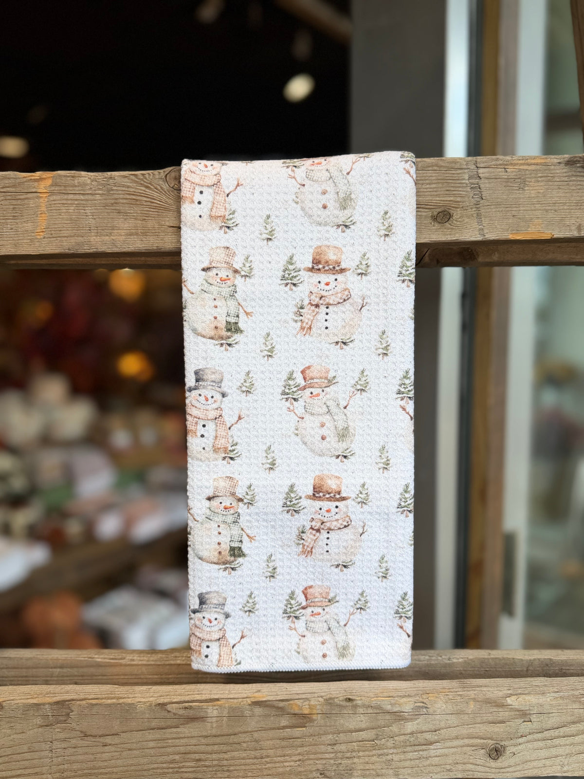 Woodland Snowmen - Double Sided - Hand Towel
