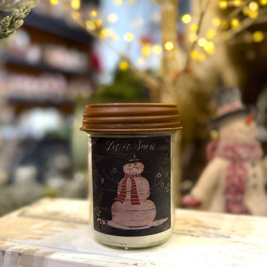 Let it Snow Candle