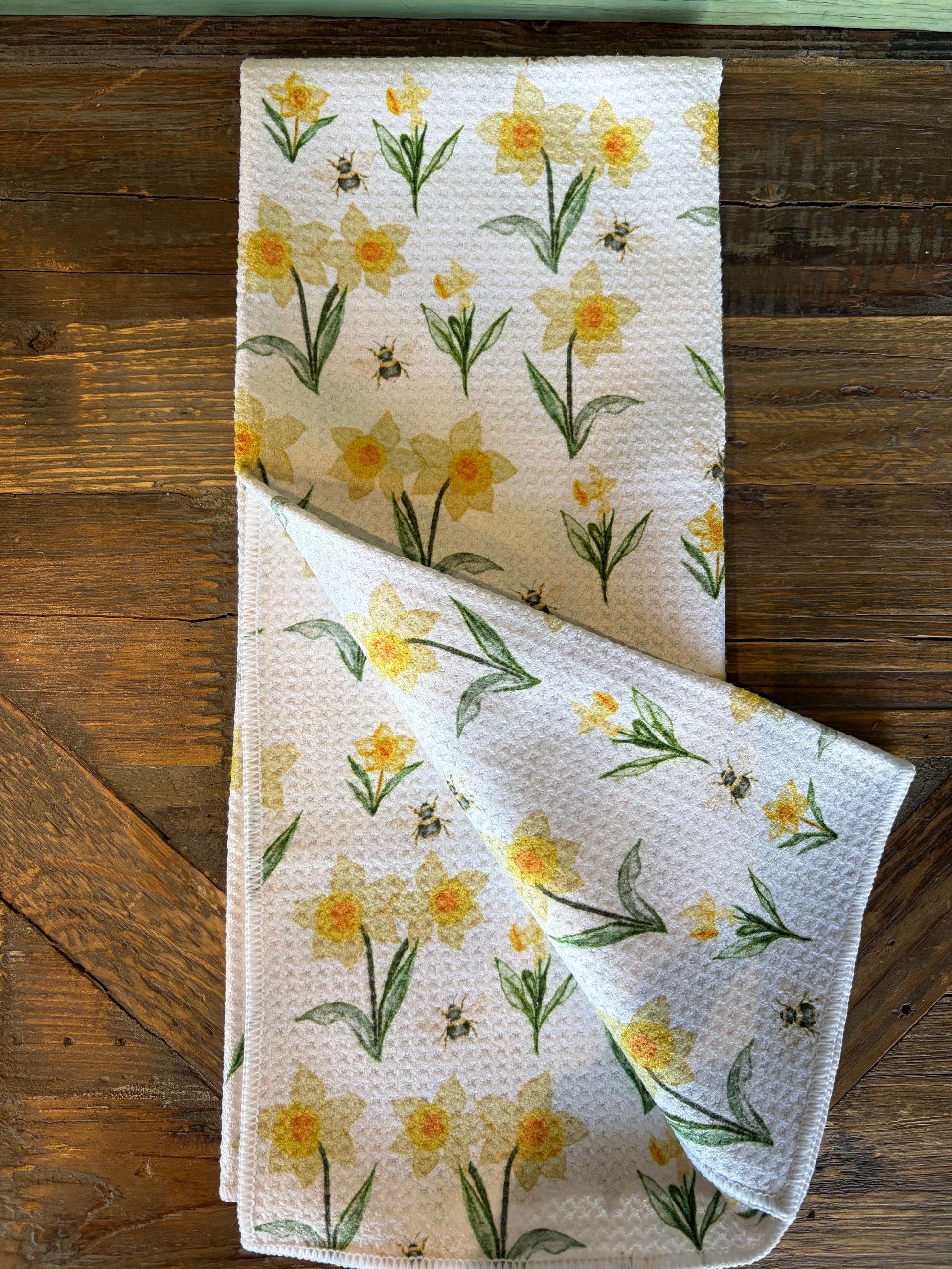 Blooming Daffodils - Double Sided - Hand Towel - Room and Porch 