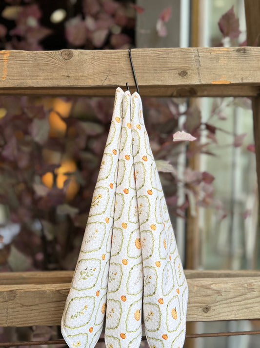 Pumpkin Meadow - 2 Sided - Set of 3 Dishcloths