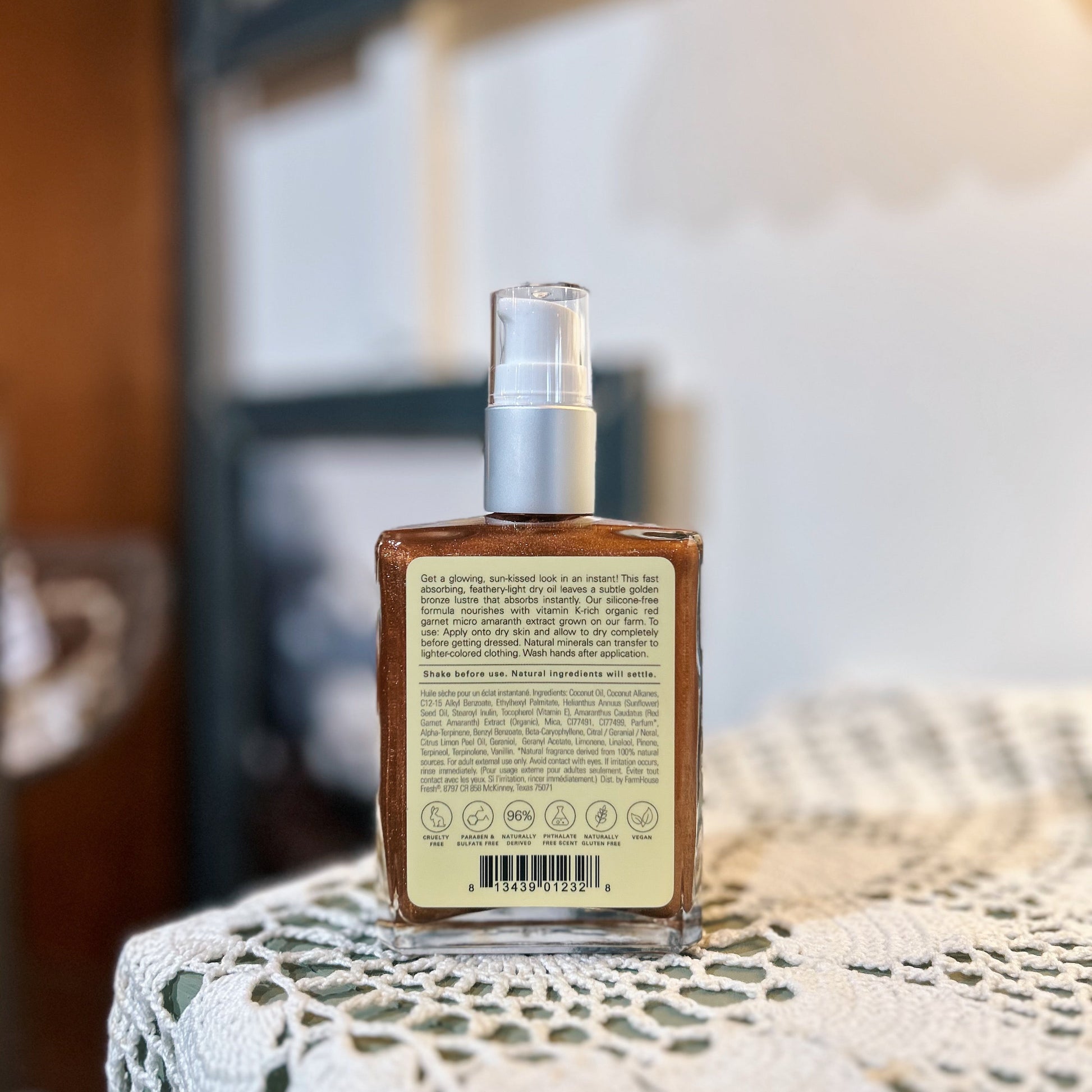 Lustre Drench Instant Glow Dry Body Oil - Room and Porch 