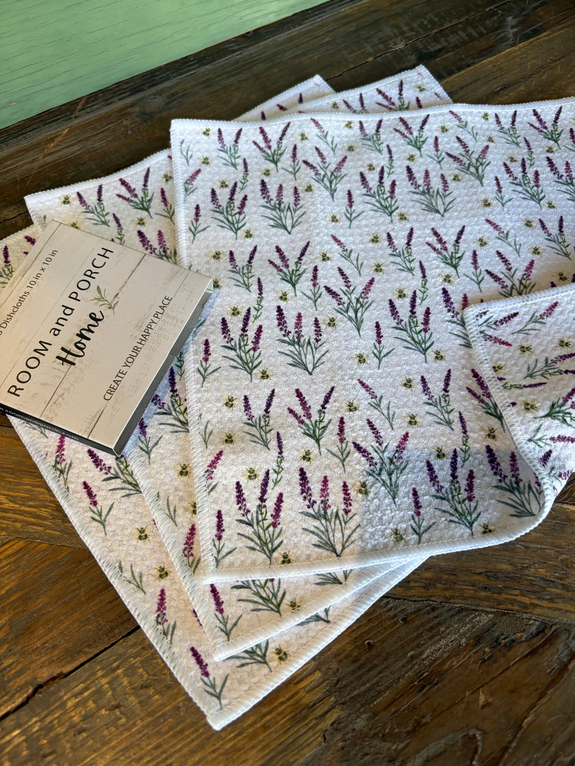 Lavender Fields - 2 sided - Set of 3 Dishcloths - Room and Porch 
