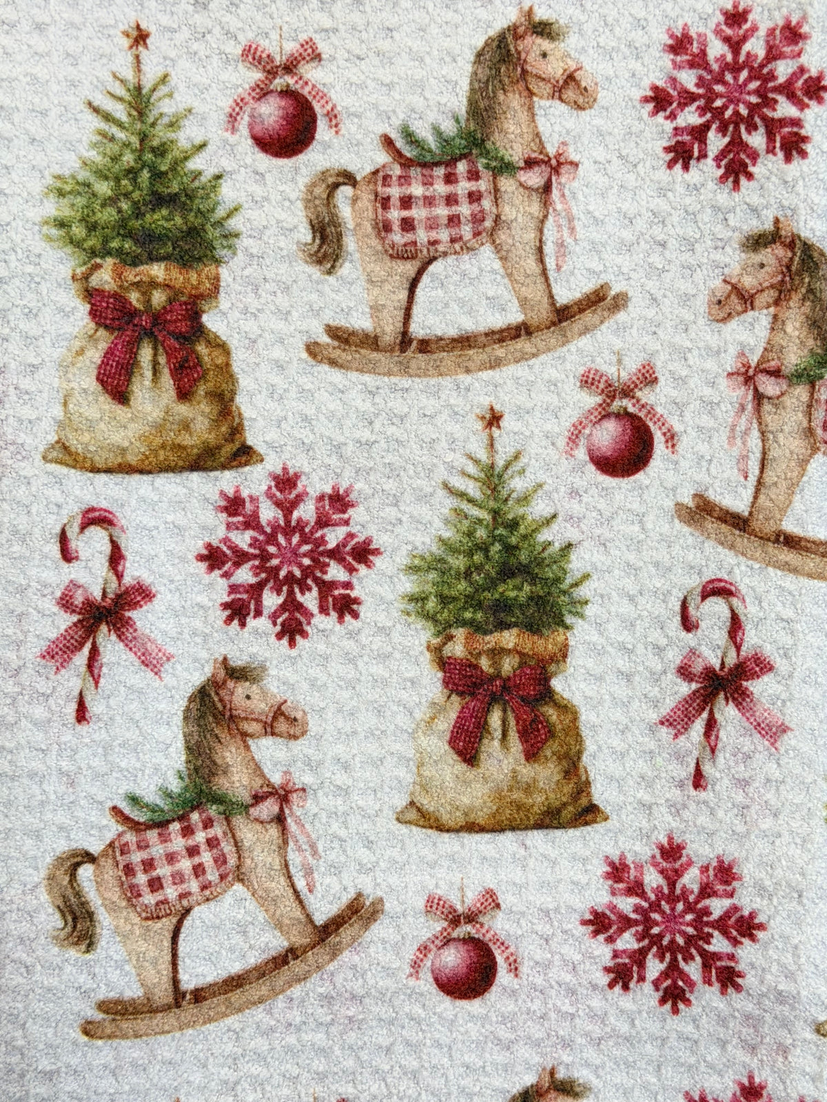 Rocking Around The Christmas Tree - 2 Sided - Set of 3 Dishcloths