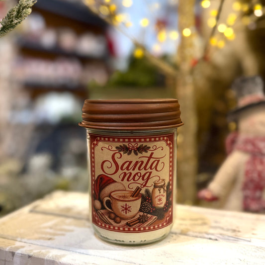 Santa Nog Candle