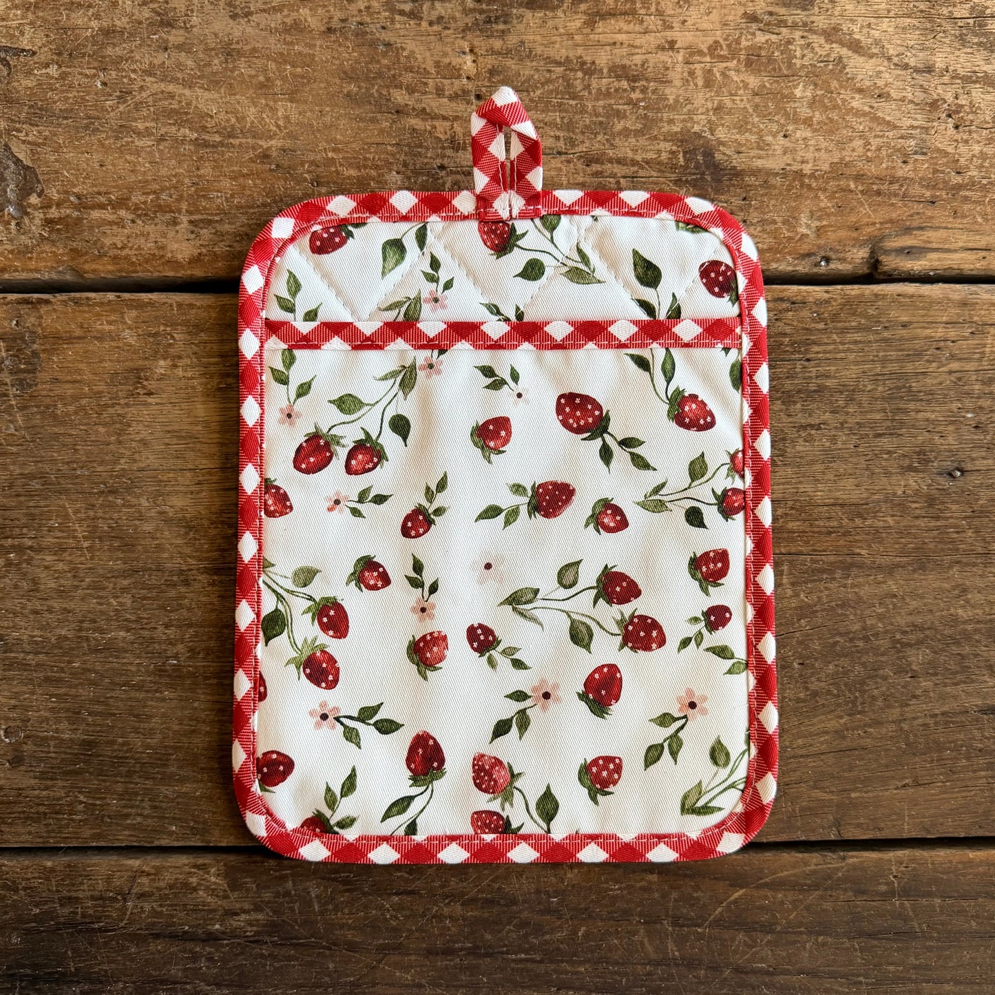 Strawberry Vines Pocket Oven Mitt