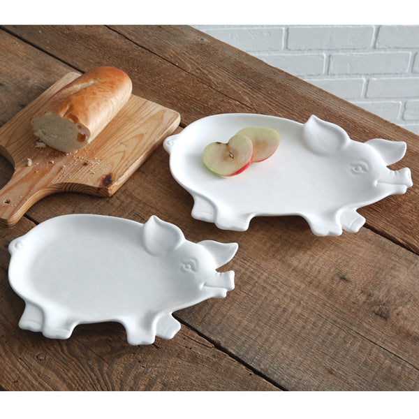 Set of Two Piglet Plates