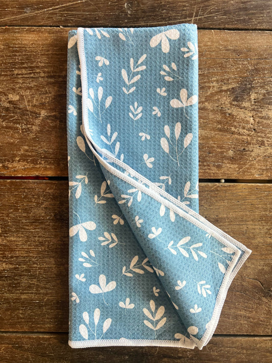 Farmhouse Blue Leaves - Hand Towel