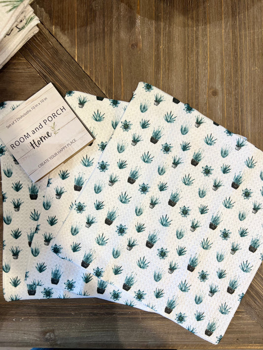 Blue Agave - Set of 3 Dishcloths