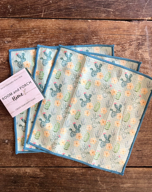 Desert Oasis - 2 sided - Set of 3 Dishcloths