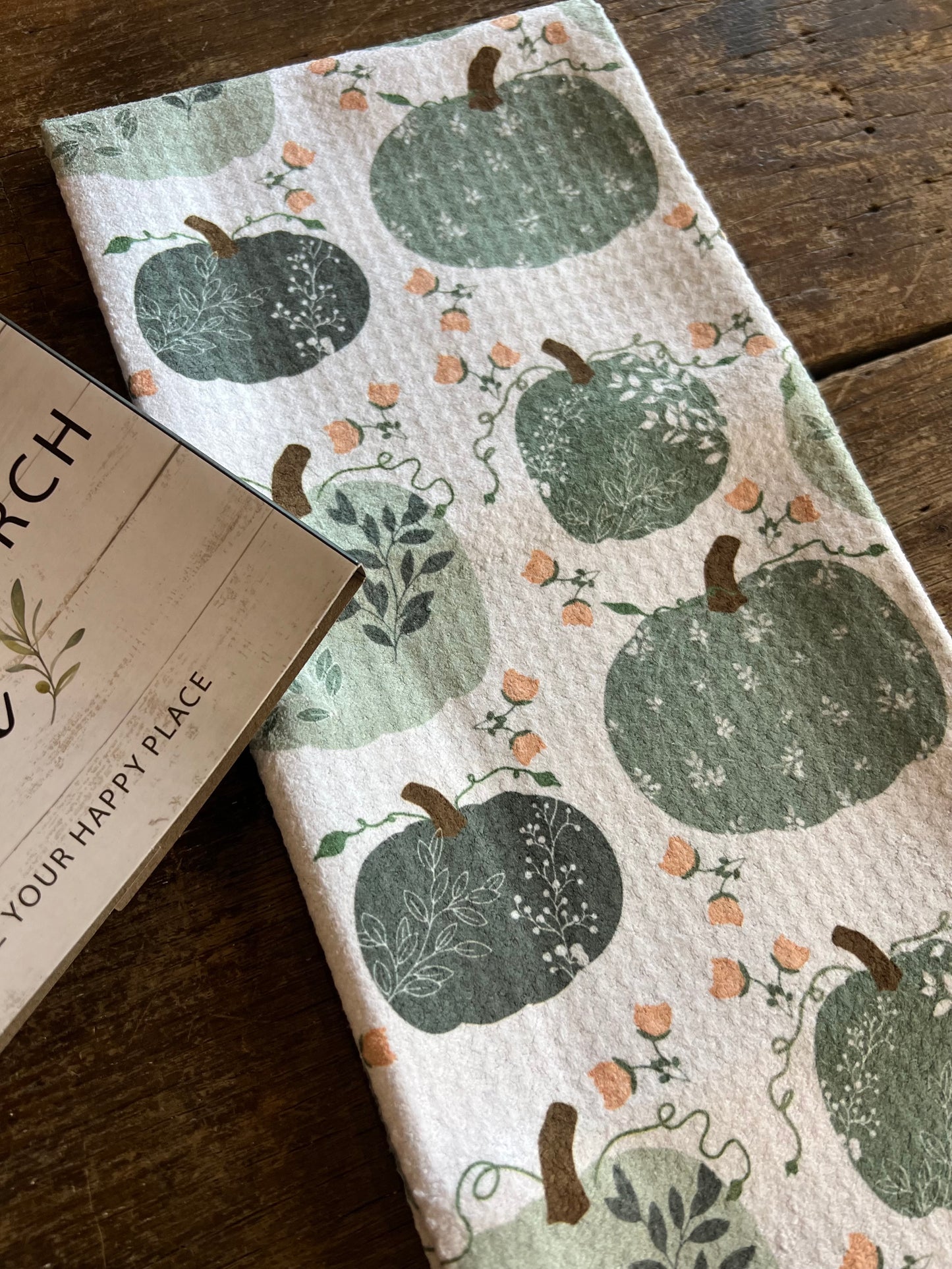 Sage Pumpkins - Double Sided - Hand Towel