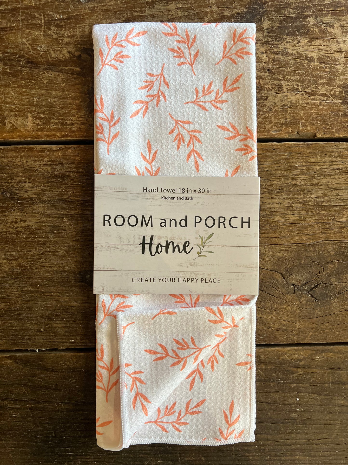 Coral Leaves - Double Sided - Hand Towel