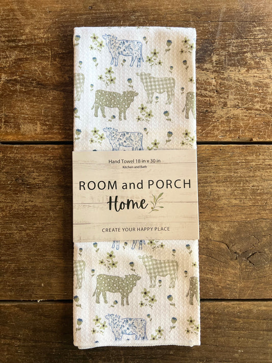Farmhouse Cows - Double Sided - Hand Towel