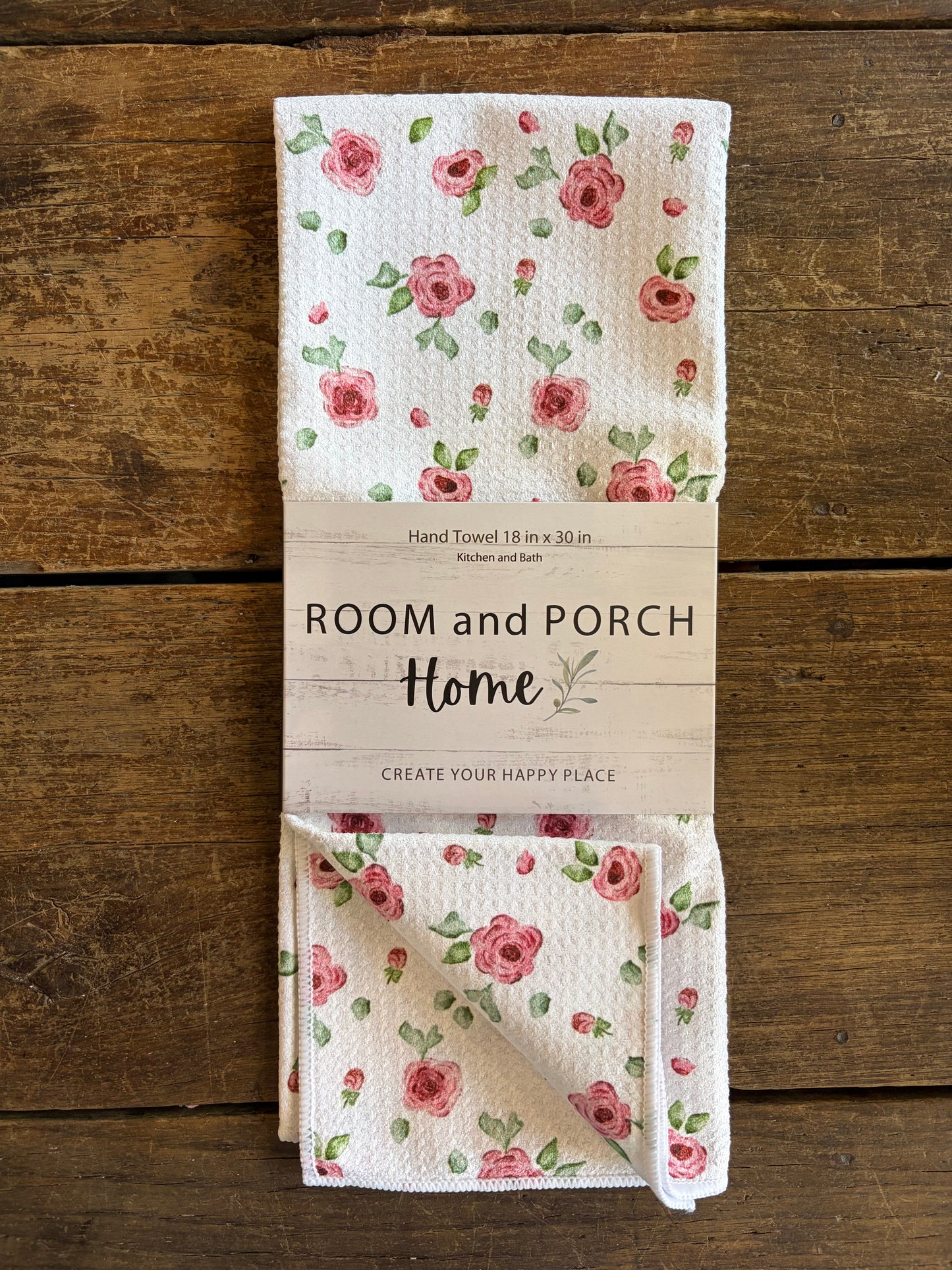 Rose Garden - Double Sided - Hand Towel - Room and Porch 