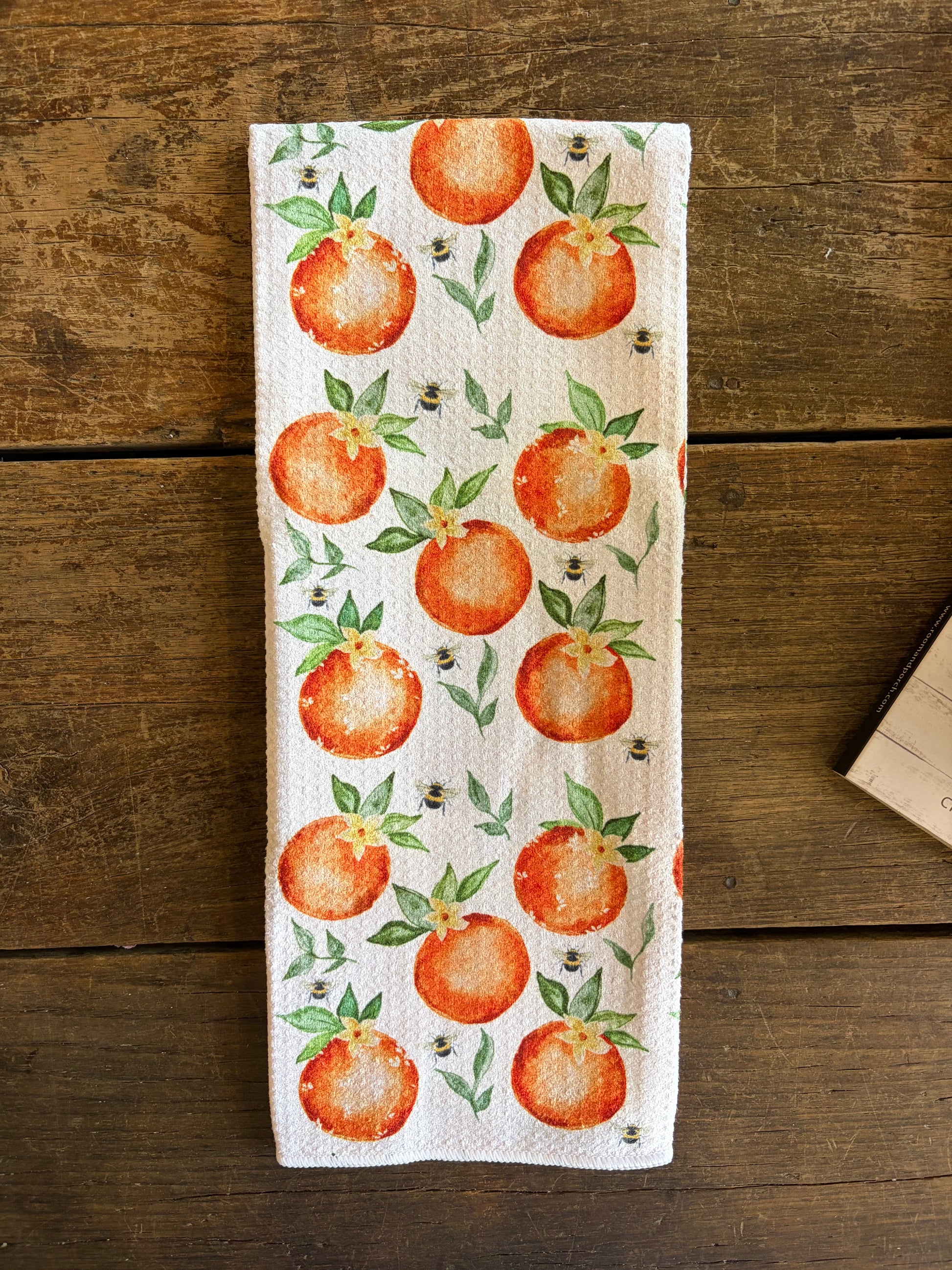 Orange Grove - Double Sided - Hand Towel - Room and Porch 