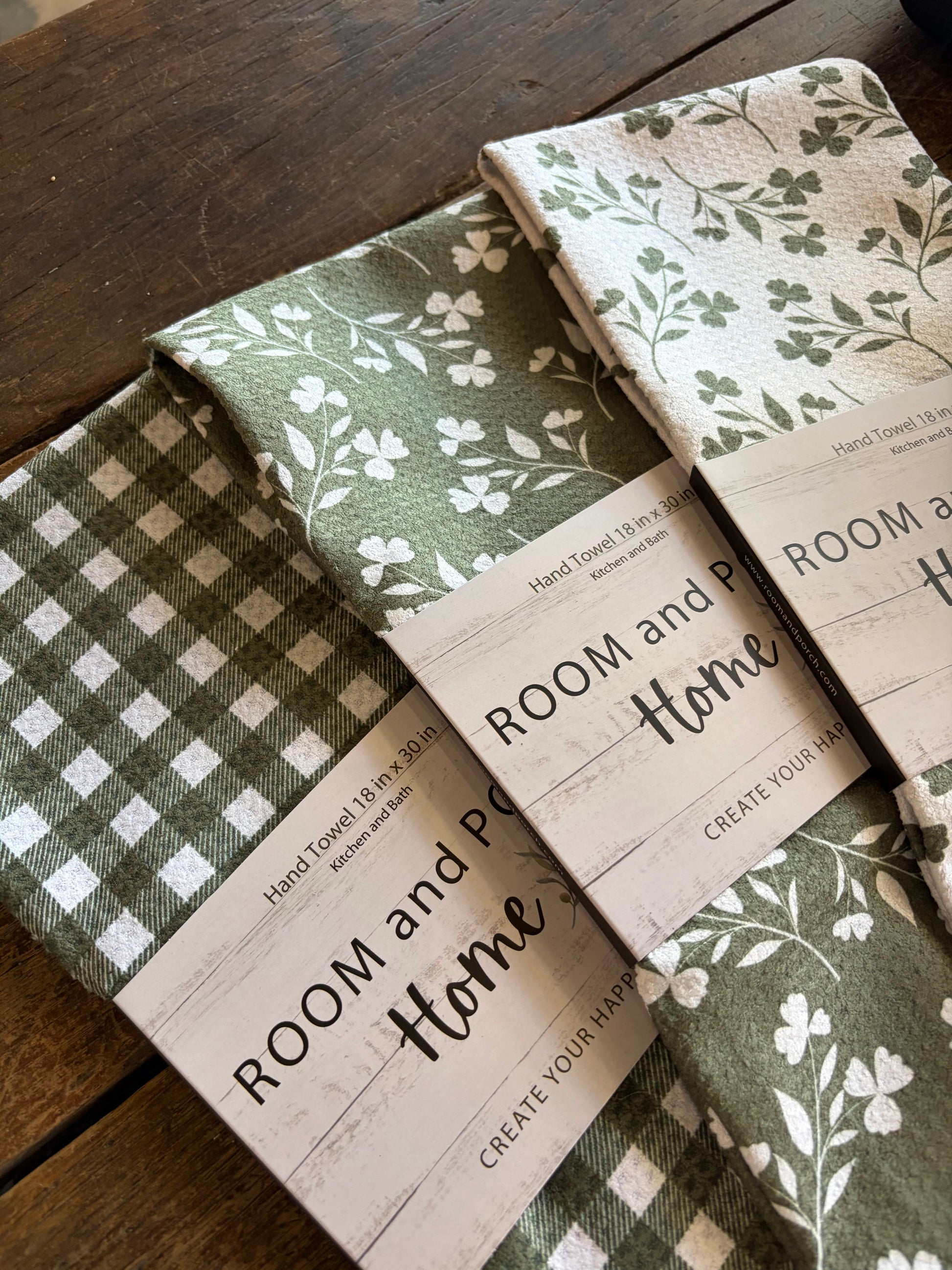 Meadow Olive - Double Sided - Hand Towel - Room and Porch 