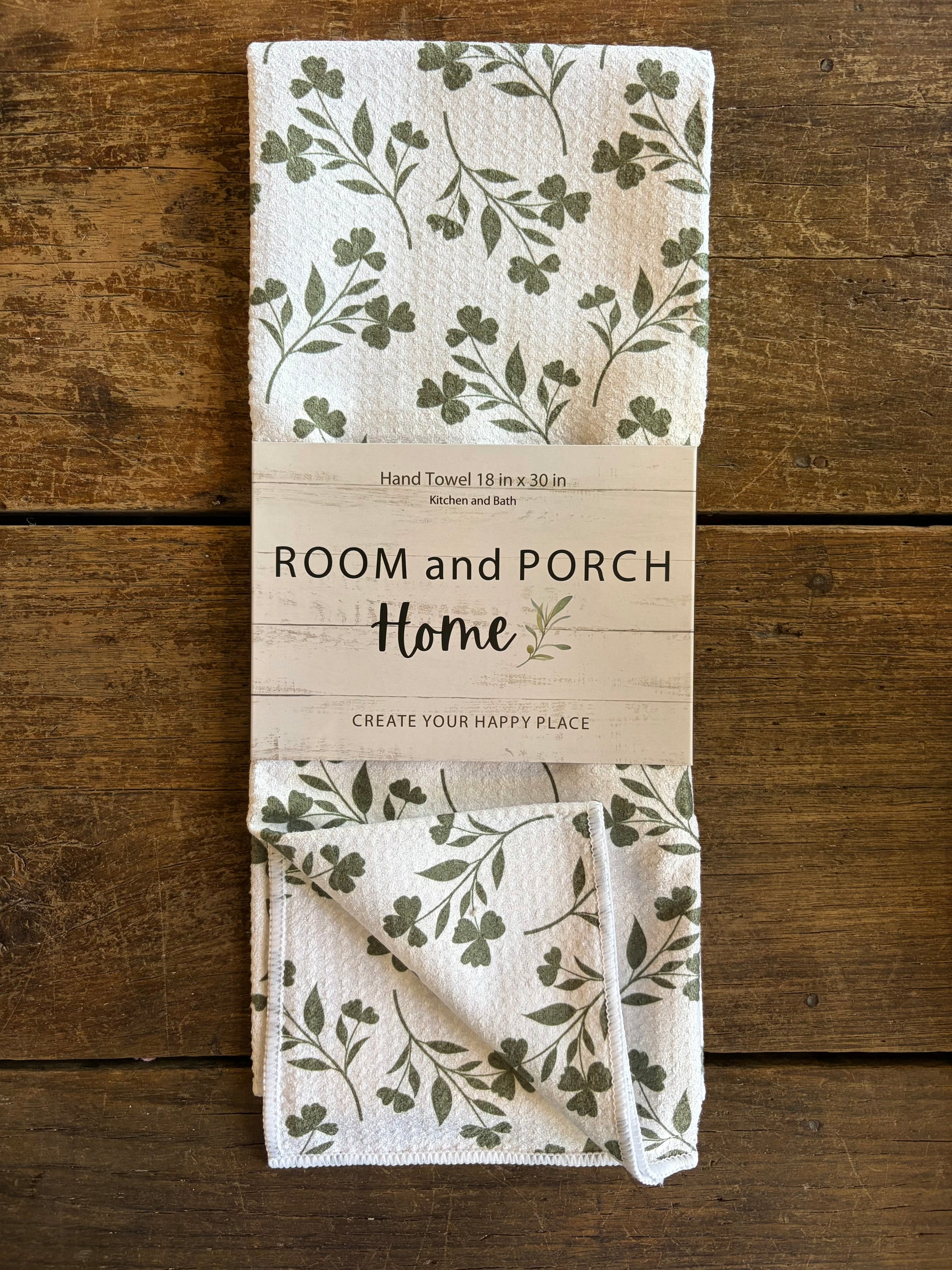 Meadow White - Double Sided - Hand Towel - Room and Porch 