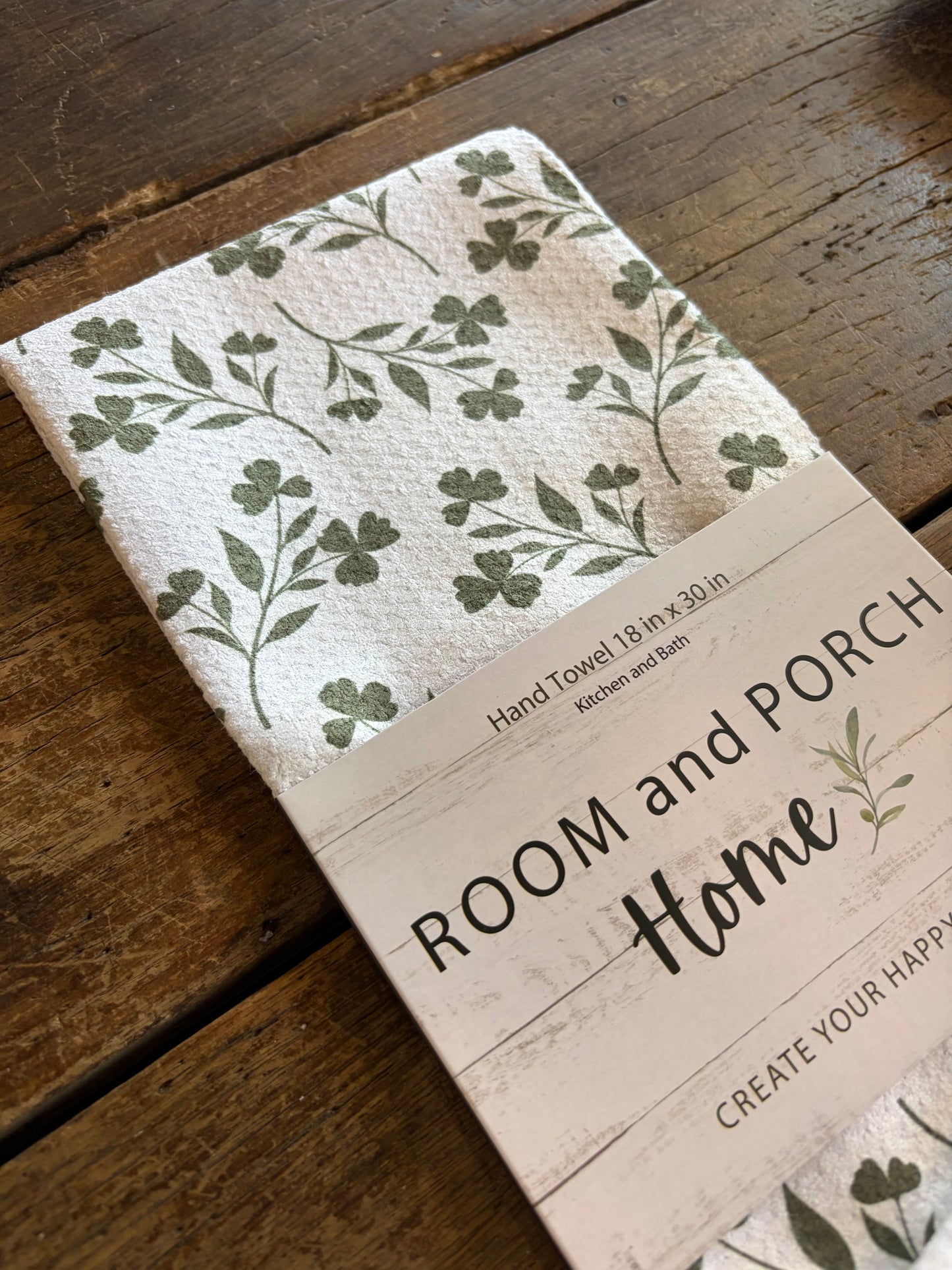 Meadow White - Double Sided - Hand Towel - Room and Porch 