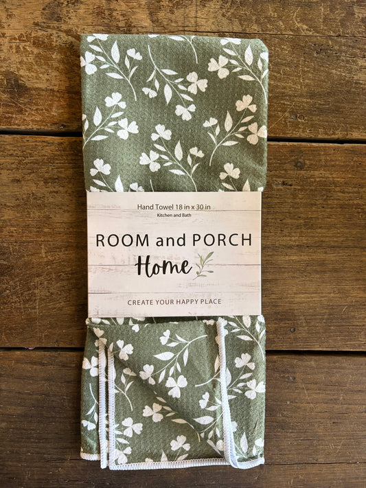 Meadow Olive - Double Sided - Hand Towel - Room and Porch 