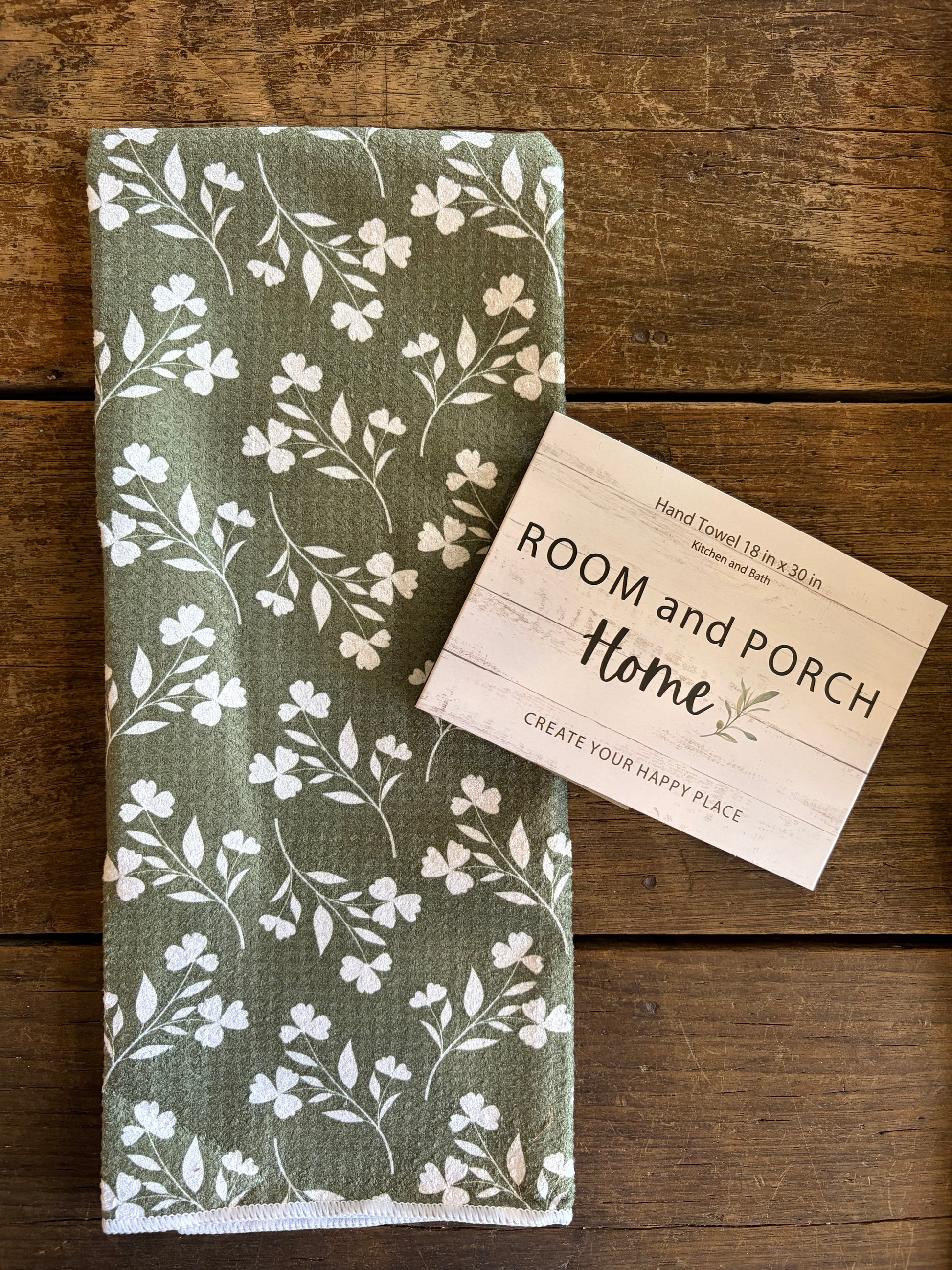 Meadow Olive - Double Sided - Hand Towel - Room and Porch 