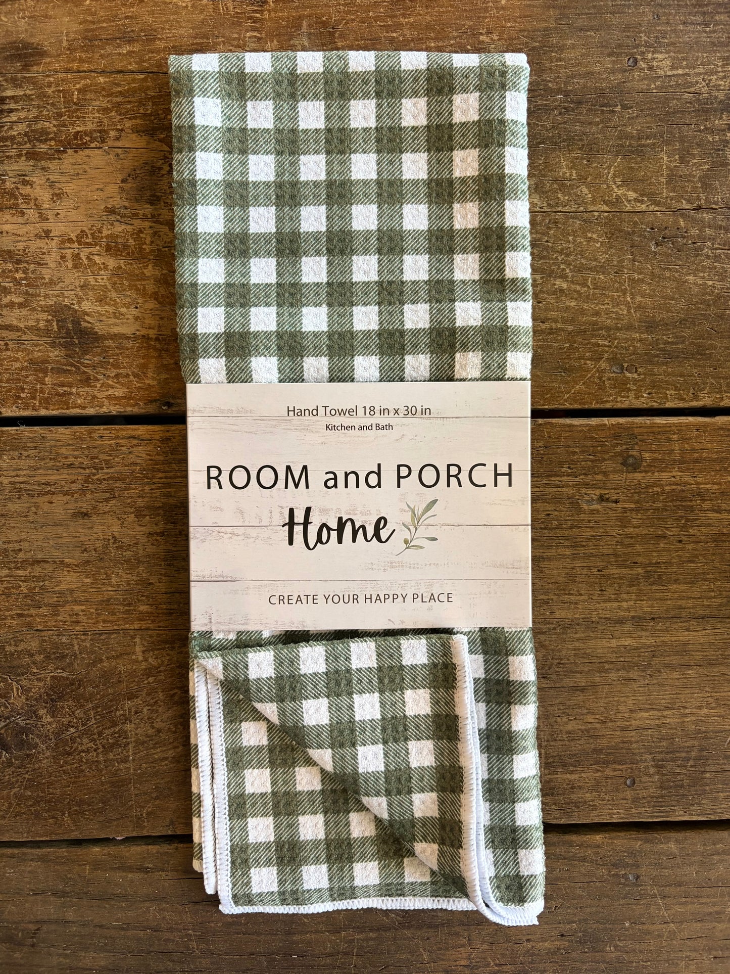Meadow Gingham - Double Sided - Hand Towel - Room and Porch 