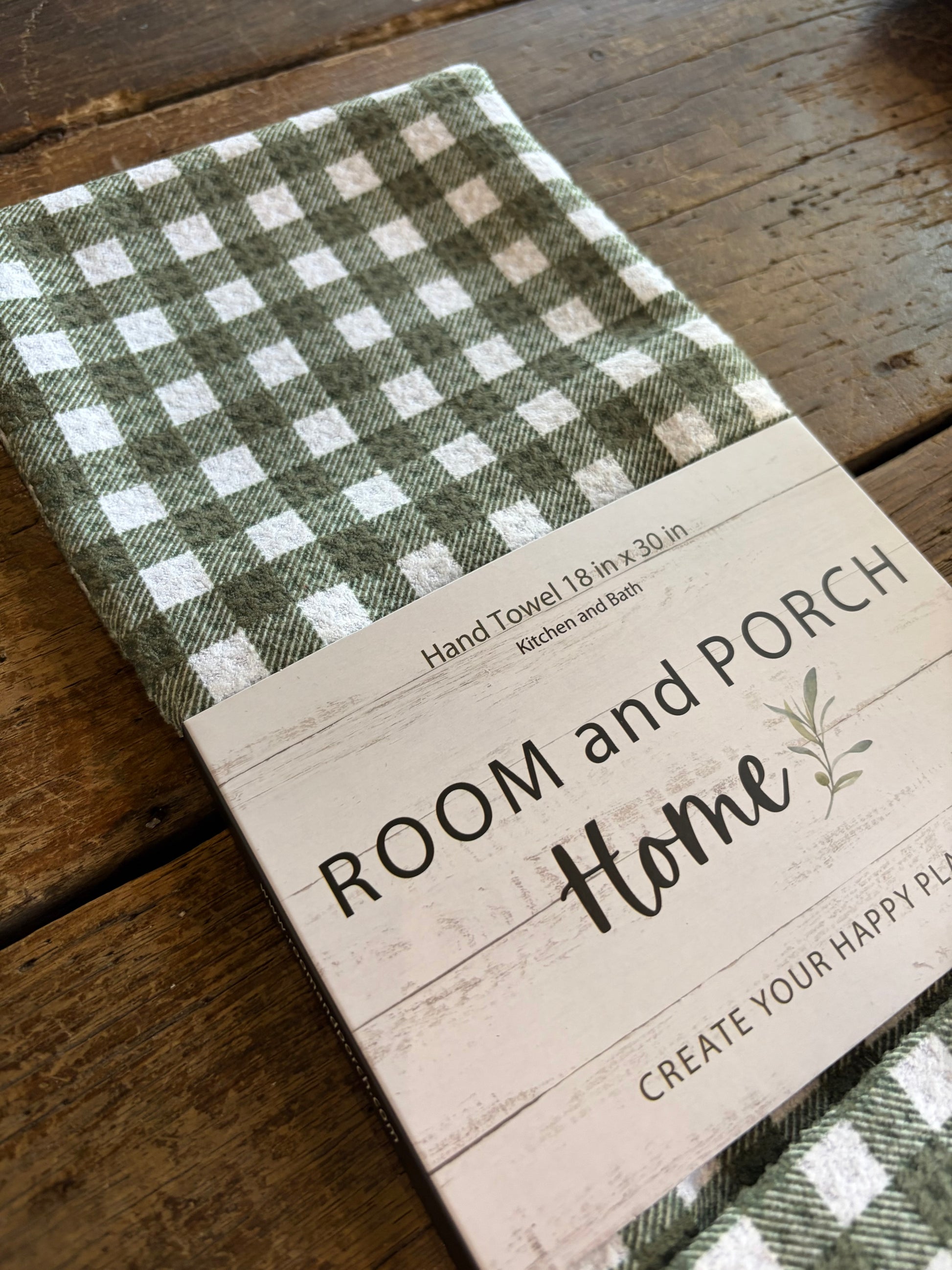 Meadow Gingham - Double Sided - Hand Towel - Room and Porch 