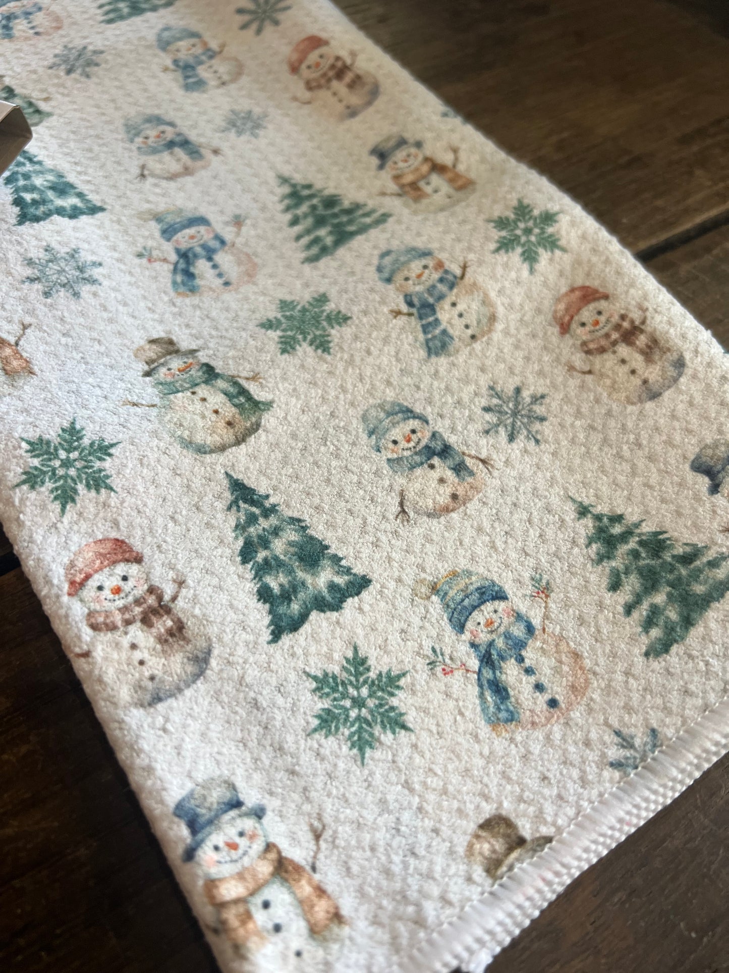 Winter Snowman - Double Sided - Hand Towel