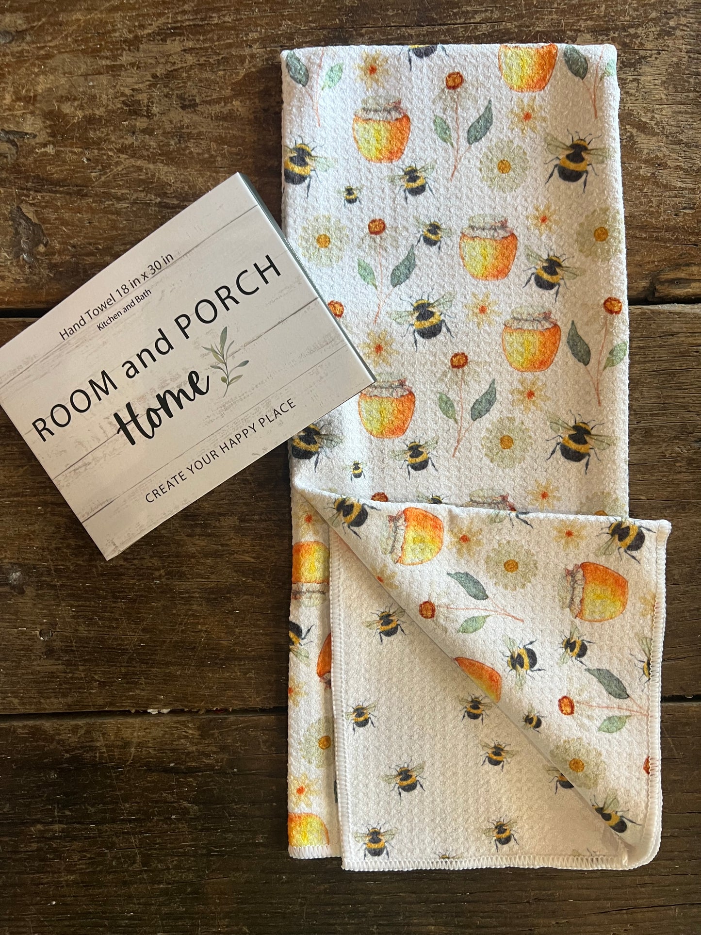 Bees and Honey - Double Sided - Hand Towel