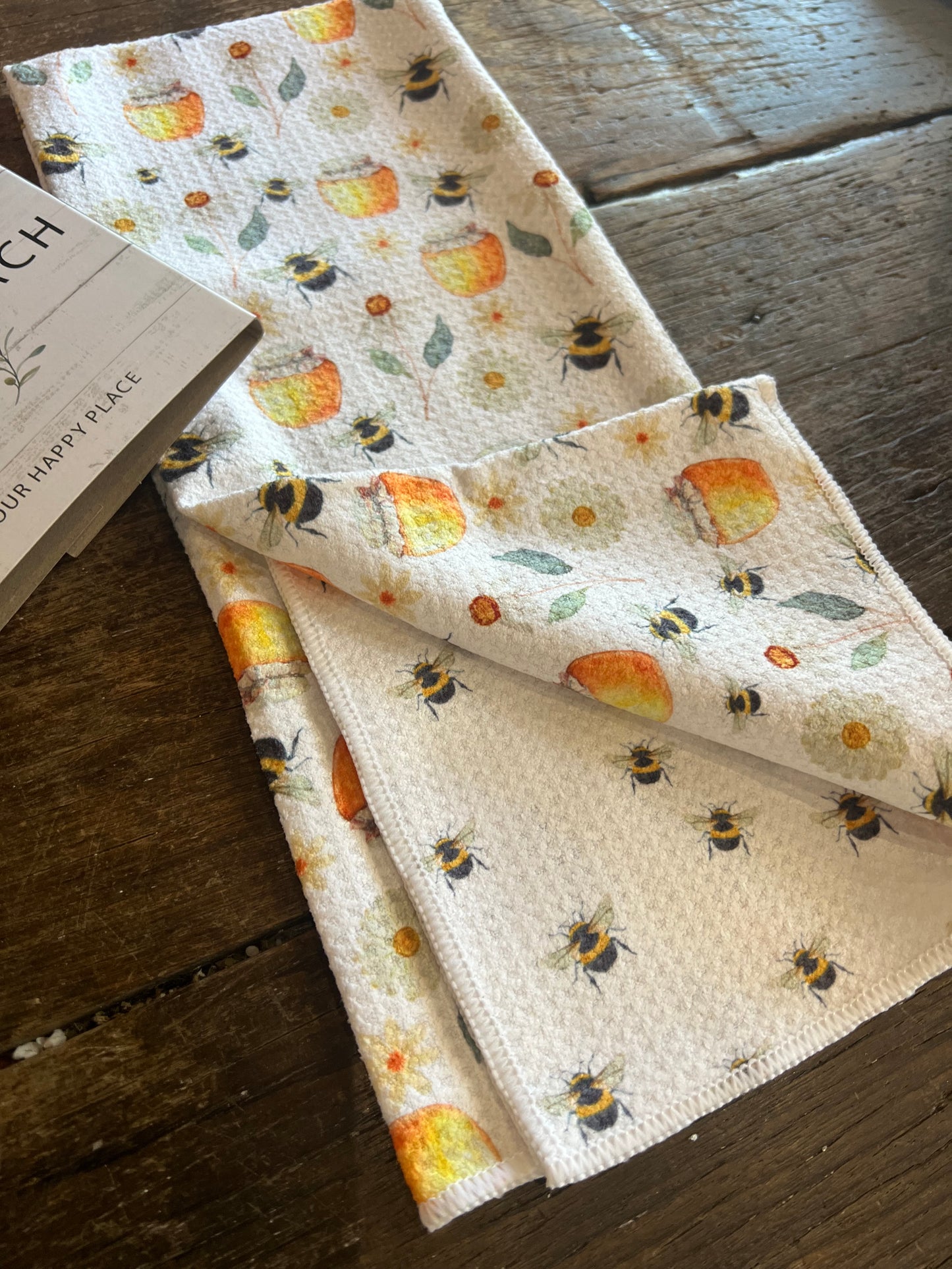 Bees and Honey - Double Sided - Hand Towel