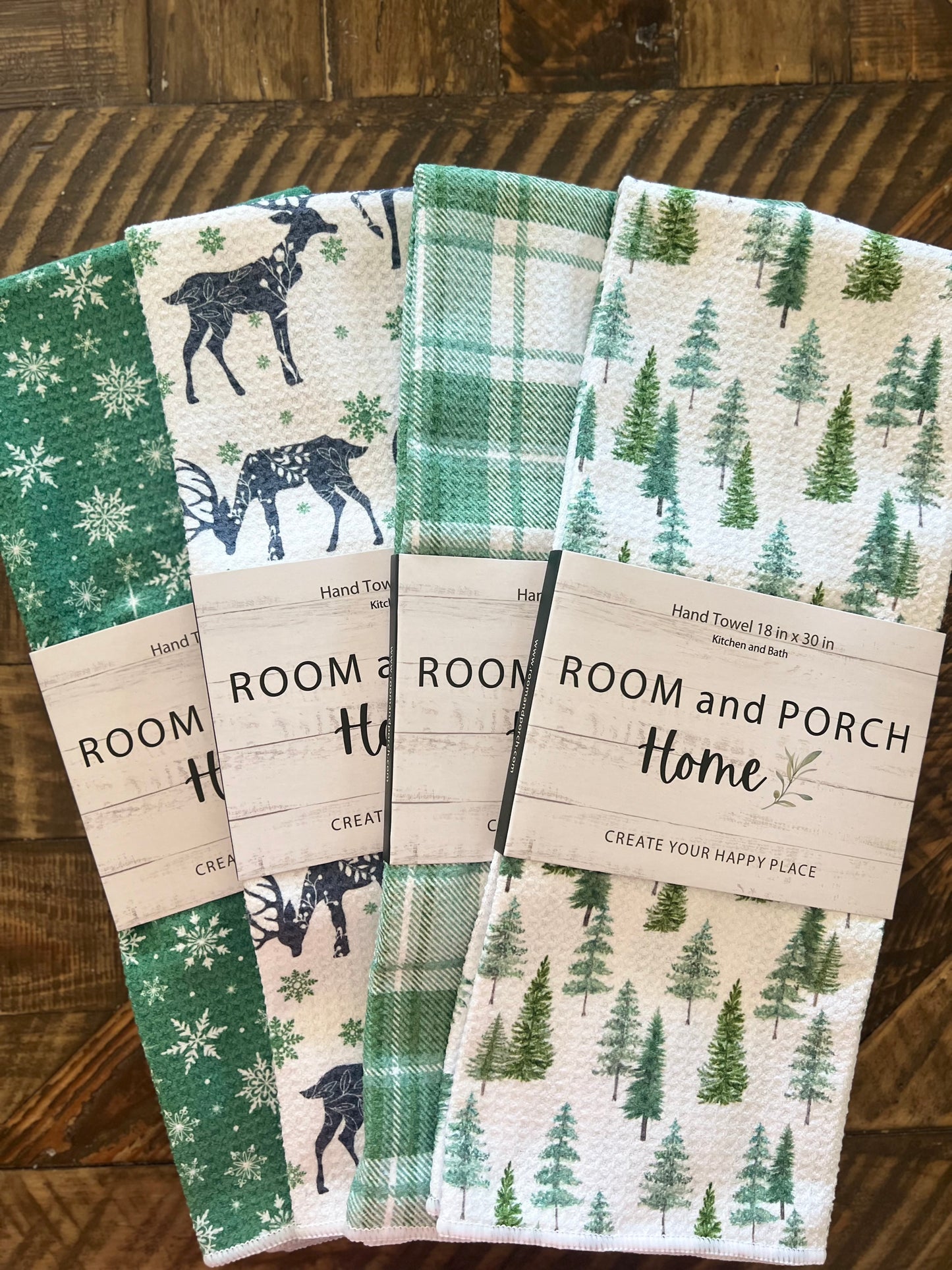 Winter Deer - Double Sided - Hand Towel