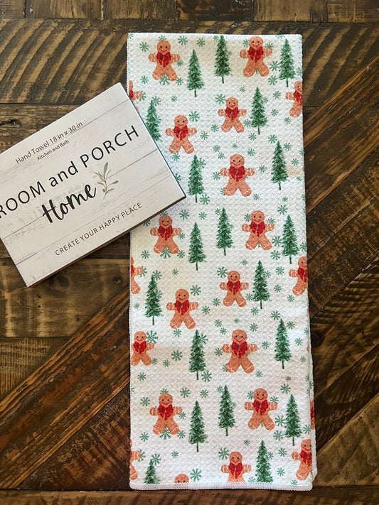 Gingerbread Forest - Double Sided - Hand Towel