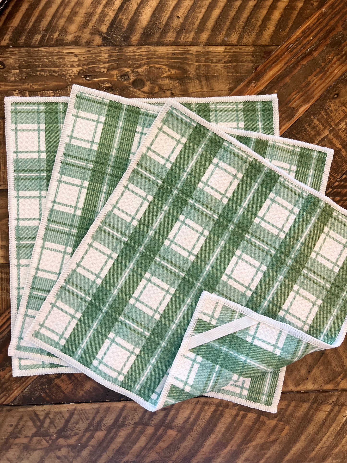 Balsam Plaid - 2 sided - Set of 3 Dishcloths