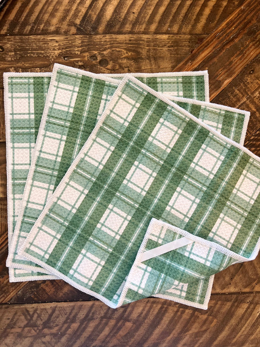 Balsam Plaid - 2 sided - Set of 3 Dishcloths