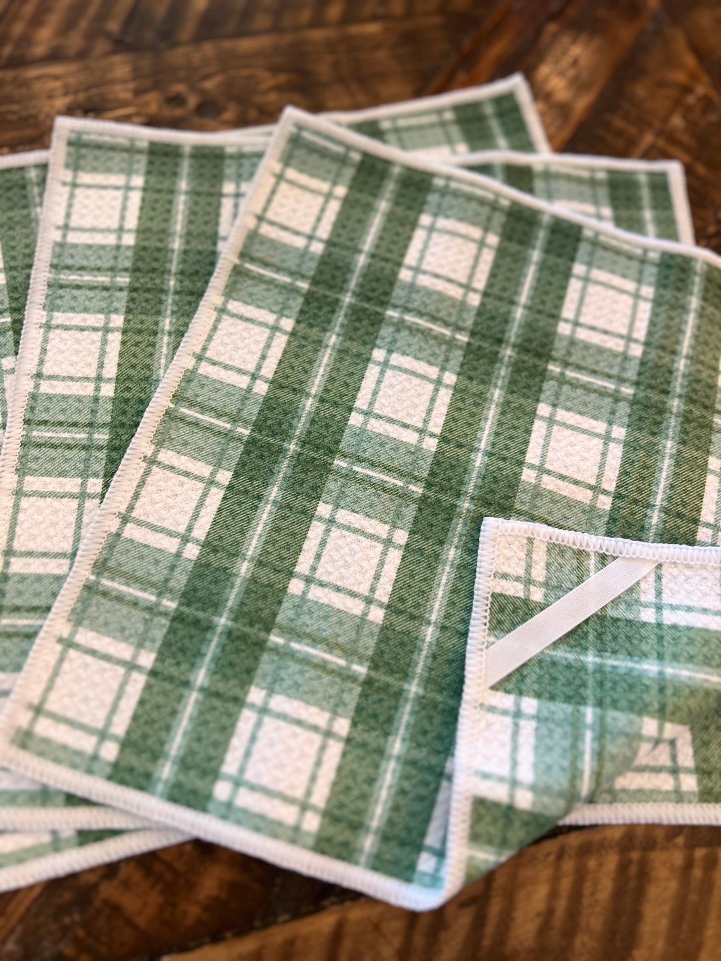 Balsam Plaid - 2 sided - Set of 3 Dishcloths