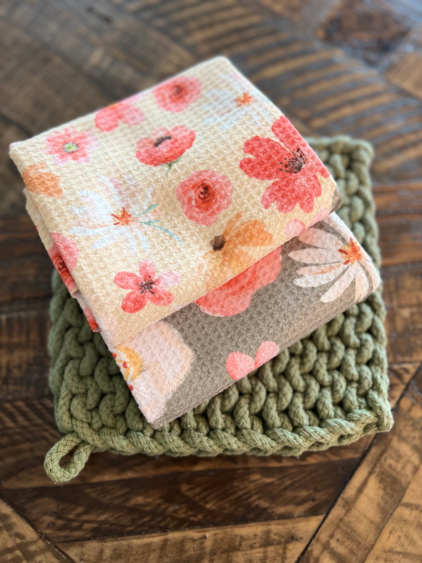 Happy Flowers - Hand Towel (Yellow)
