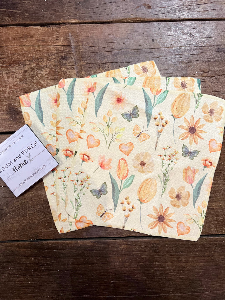 Spring Garden - Set of 3 Dishcloths