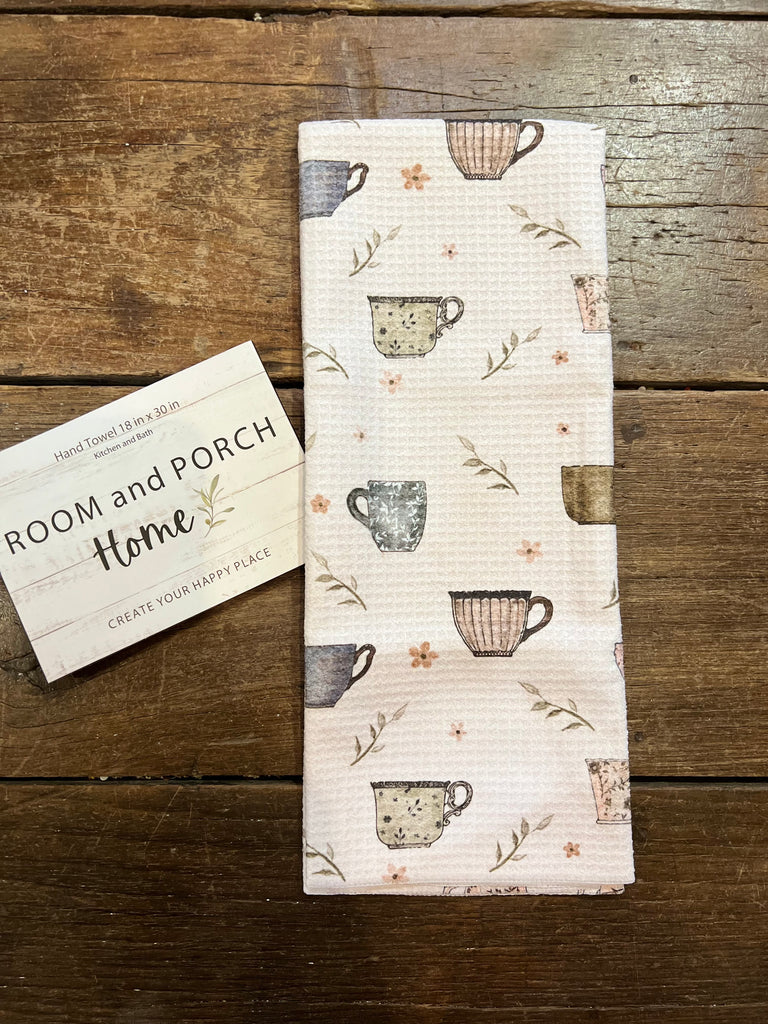 Cute Coffee Cups-hand/tea towel